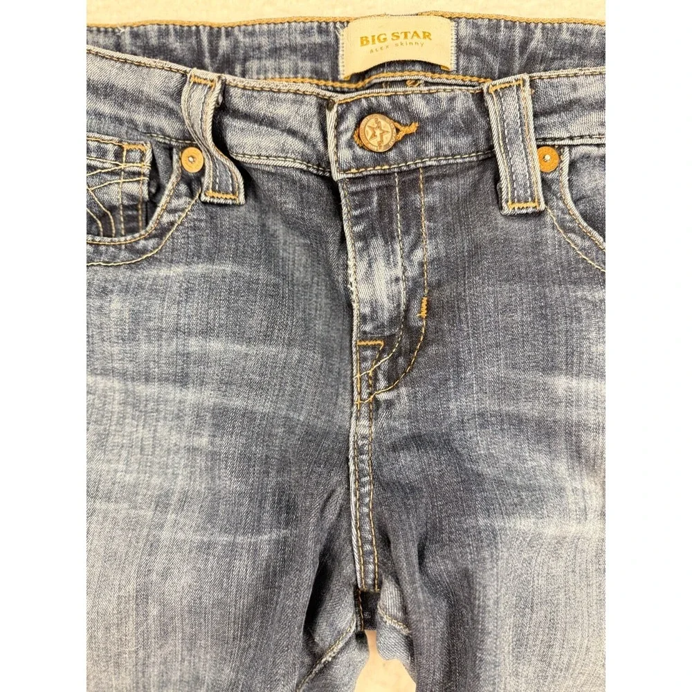 Big Star Alex Skinny Jeans Women's 33‎ Blue (fits 32x30) Stretch Mid-Rise
